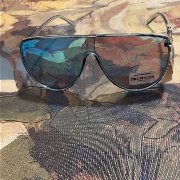 True Religion Reflective Aviator Sunglasses